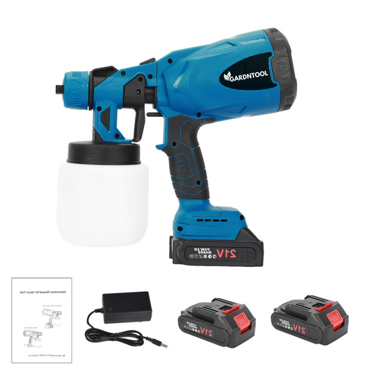 GARDNTOOL - Mini Electric Paint Sprayer with 2 Batteries