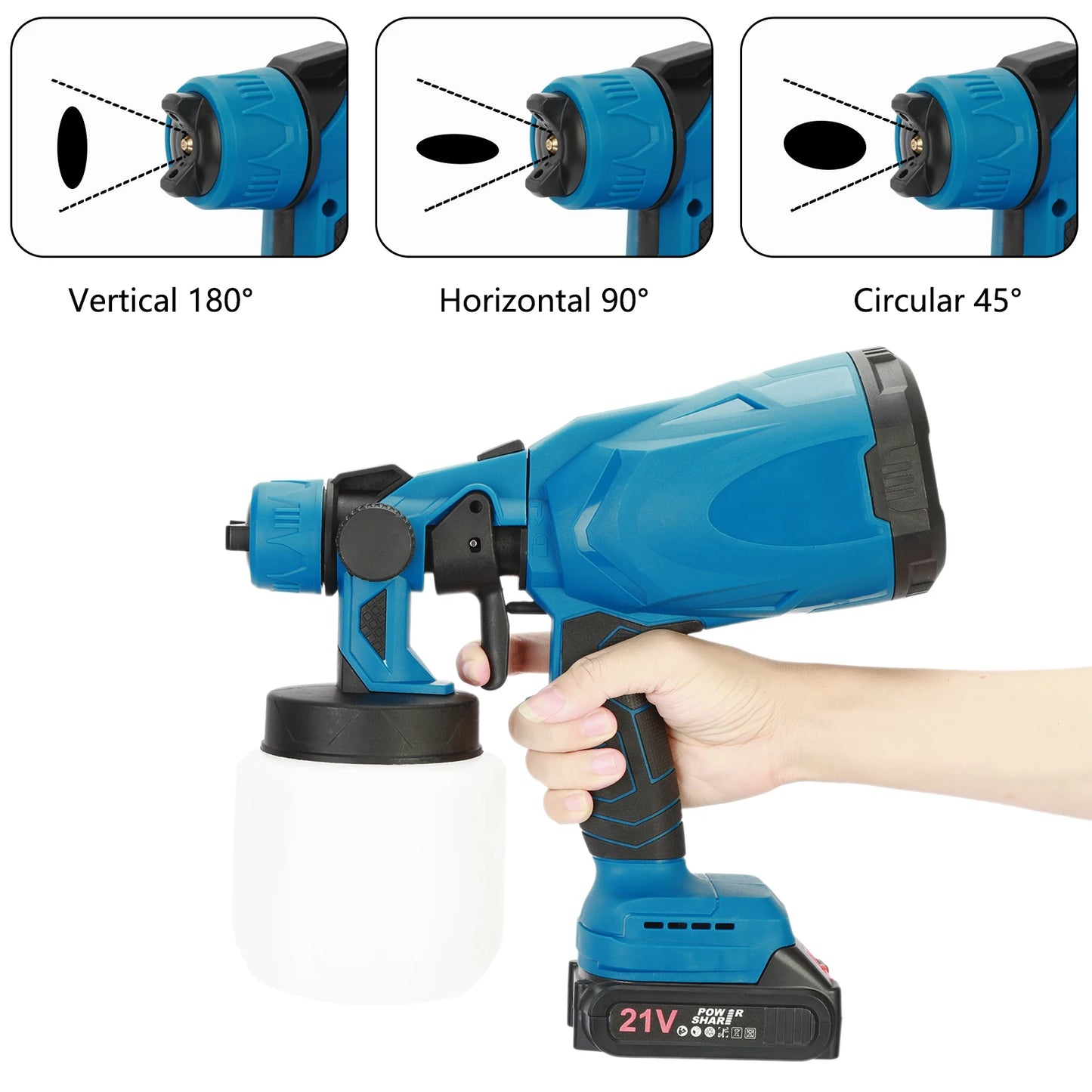 GARDNTOOL - Mini Electric Paint Sprayer with 2 Batteries