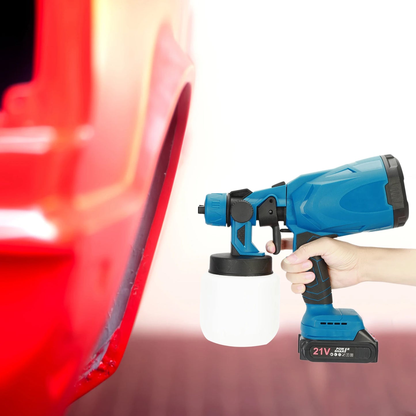 GARDNTOOL - Mini Electric Paint Sprayer with 2 Batteries