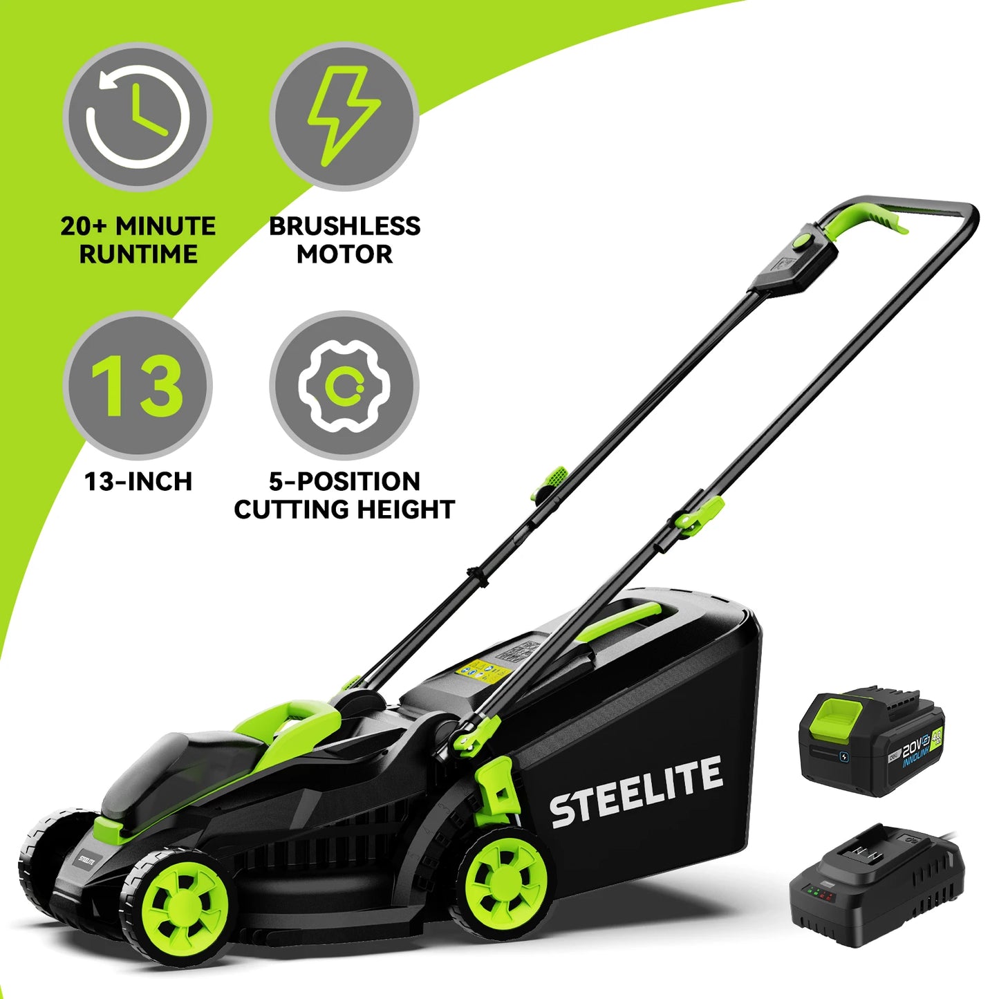 GARDNTOOL™ Electric Lawn Mower, 2-in-1 Lightweight